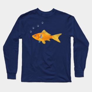 Goldfish with Flowers Long Sleeve T-Shirt